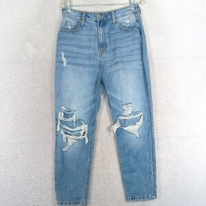 CEROS Women's Distressed High Rise Dad‎ Jeans Waist 30